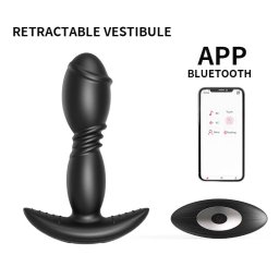 Teleskopski masažer prostate sa upravljanjem putem aplikacije
