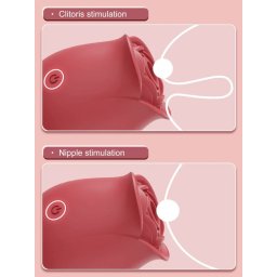 Ruža stimulator klitorisa (usisna stimulacija) Crvena