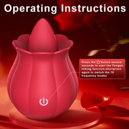 Vibrator ruža sa funkcijom lizanja jezikom ljubičasta