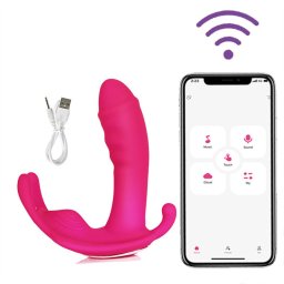Nosivi leptir vibrator sa daljinskim (nevidljivi) crvena