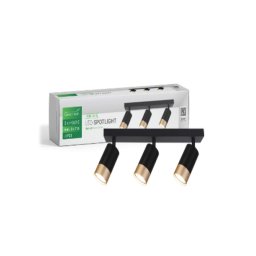 Green tech LED spot svetiljka gu10 x 3 crno-zlatna ( NOIRLUX-3L )