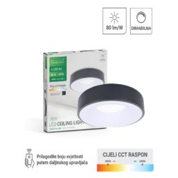 Green tech smart plafonjera metalna 50w 3cct 40cm ( NOIR-M )