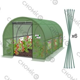BAŠTENSKI PLASTENIK 3-SEGMENTNI ZELENI 3 x 2 x 2 m 5552