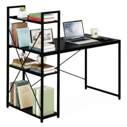 Radni sto 120x60 cm sa policama Black ModernHome