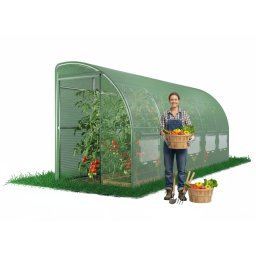 Baštenski plastenik tunel 5-segmentni "POLOVINA" Zeleni 6 x 1,5 x 2 M