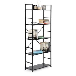 LOFT regal sa 5 polica – Black ModernHome