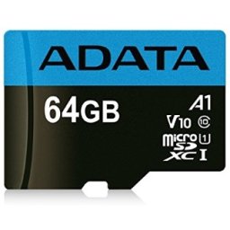 ADATA UHS-I MicroSDXC 64GB class 10 + adapter AUSDX64GUICL10A1-RA1