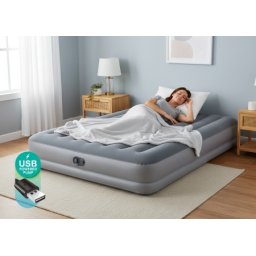 Intex queen dura-beam prestige airbed with usb pump 152x203x30cm ( 64114 )