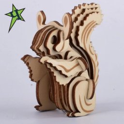 Čarolijashop 3d drvene puzzle - VEVERICA ( 785)