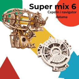 Ugears 3D puzzle super mix 6 (Cepelin i navigator datuma) ( 8297)