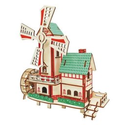Čarolijashop 3d drvena slagalica - Srećna vetrenjača ( 207)