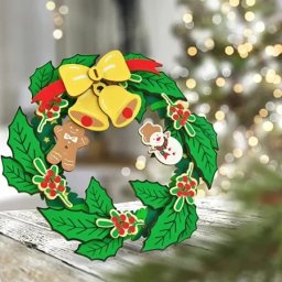 Čarolijashop 3d drvena slagalica - Božićni venac ( 1176)