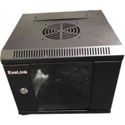 ExeLink 10 in 6U zidni orman sa staklenim vratima,do 30kg,mat crni Rek