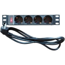 ExeLink Razvodni PDU panel za REK 10inca sa 4 uticnih mesta (aluminijum),1U