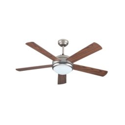 Plafonski ventilator sa svetlom E27 i daljinskim upravljačem, 132 cm, 70W, nikl-braon ( 147-29006 )