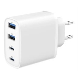 Gembird TA-UC-2A2C-PD40-01-W 4-port 40 W GaN USB PowerDelivery fast charger, white
