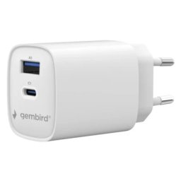 Gembird TA-UC-1A1C-PD45-01-W 2-port 45 W USB fast charger