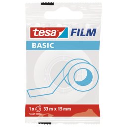 Traka lepljiva nevidljiva 15mm/33m Basic Tesa 58555 providna blister