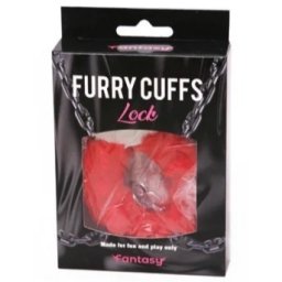 Metalne lisice sa crvenim krznom Furry