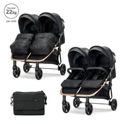 Lorelli DUO kolica za blizance Black