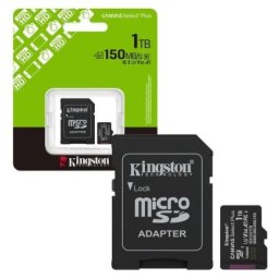 Kingston SDCS3/1TB MicroSD 1TB, Canvas Select Plus, Class 10 UHS-I U3 V30 A1