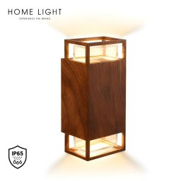 SPOLJNA ZIDNA LAMPA 2XGU10 DRVO 2201 2 IP65 BBLINK