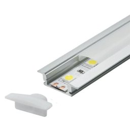 Ugradni aluminijumski profil za LED trake 24,7 × 7 mm (Boja profila: Siva)