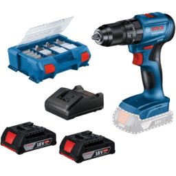 Bosch Akumulatorska vibraciona bušilica, odvrtač Bosch GSB 185-Li, 18V, 2x2,0Ah + 82-delni set pribora u koferu, 0615990N2P ( 0615990N2P )