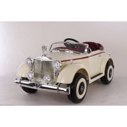 ThemaSport auto na baterije retro rr 12v sa 4 motora i daljinskim upravljačem bež ( ts-013-4r )