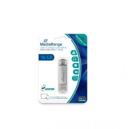 MEDIARANGE GERMANY 16GB/3.0/COMBO SA USB TYPE-C PLUG(OTG)/MR935