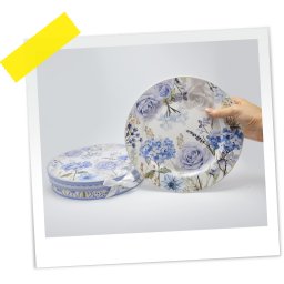 TANJIR SET 2/1 PLAVO CVEĆE 26CM OP25438 WY