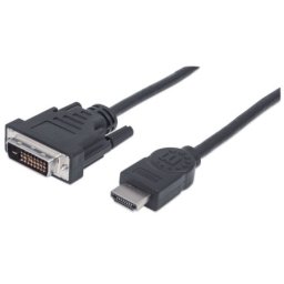 Manhattan 372510 HDMI/M - DVI-D/M 24+1/3m Kabl