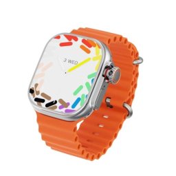 Smart watch 4g network watch ultra sivi (narandzasta narukvica) ( SW396 )