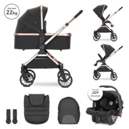 Lorelli kolica za bebe reya 3u1 - black jasper i gratis lezaljka portofino ( 10021952401P )