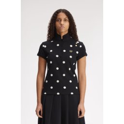 FRED PERRY POLKA DOT MAJICA BLACK