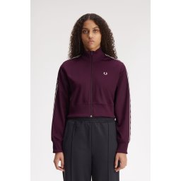 FRED PERRY CROPPED JAKNA PLUM