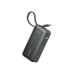ANKER Nano 10000mAh, 30W, sa ugrađenim USB-C kablom, Power Bank crni