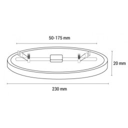 Led LUPF-O-20 ugradna panel svetiljka fleksibilna 20W