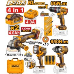 Ingco neto m cosli251192e aku set (buŠ 86nm+brus+ud odv 850nm+lampa) super ingco ( COSLI251192E )
