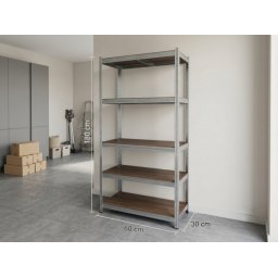 Office Elegante Metalna Polica 180x60x30 cm 5 Nivoa Nosivost 875 kg ( OE-MS-1806030 )