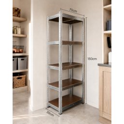 Office Elegante Metalna Polica 150x70x30 cm 5 Nivoa Nosivost 875 kg ( OE-MS-1507030 )