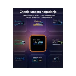 Anker Nano 45W putni zidni punjač sa ekranom, USB-C port, crni