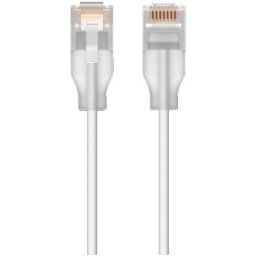 Ubiquiti UACC-Cable-Patch-EL-0.3M-W Nano-thin patch cable with 2.5 GbE support designed to show Etherlighting effects ( UACC-CABLE-PATCH-EL