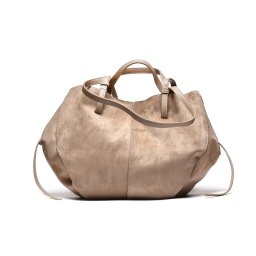 T012631TAP – Taupe moderna velur torba sa dodatnom torbicom