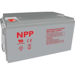 NPP NPG12V-65Ah, GEL BATTERY, C20=65AH, T14, 350*168*179*179, 18,3KG, Light grey