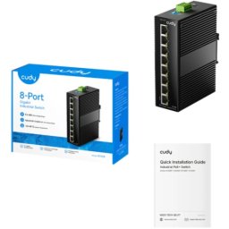 Cudy IG1008 8-Port Gigabit Industrial Switch, 8× GbE, Shielded, Dual-Power Redundancy, IP40
