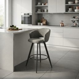 Barska stolica Coco Siva/Crne noge 550x440x960mm ( 776-074 )