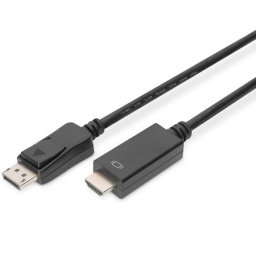 Digitus Kabl Display port 1.2 na HDMI2.0 4K 1m crni ( ak-340303-010-s )