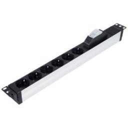 Lande Napojna letva PDU ALU 19" 1U 6xšuko sa osiguracem,16A,1.5m ( Ln-prz-sgt-1u6p-sc-p )