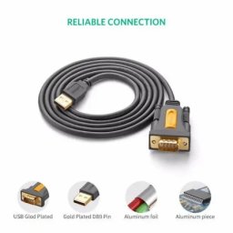 Ugreen cr104 kabl-adapter usb na db9 rs-232 2m ( 20222 )